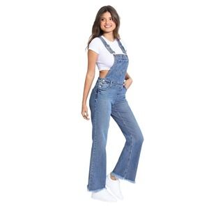 Rewash Trendy Flared Denim Overalls‎ Vintage-Inspired Comfort & Style 11/30 NWT